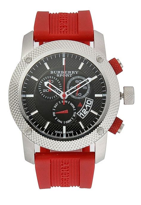 burberry watch bu7706|Burberry Sport Chronograph Black Dial Red Rubber Mens Watch .